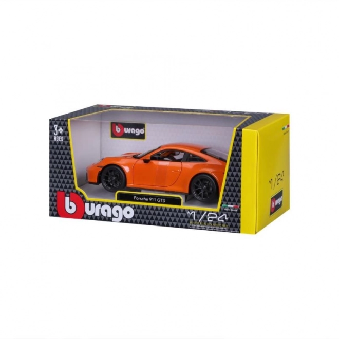 Model Bburago Porsche 911 GT3 pomarańczowy 1:24