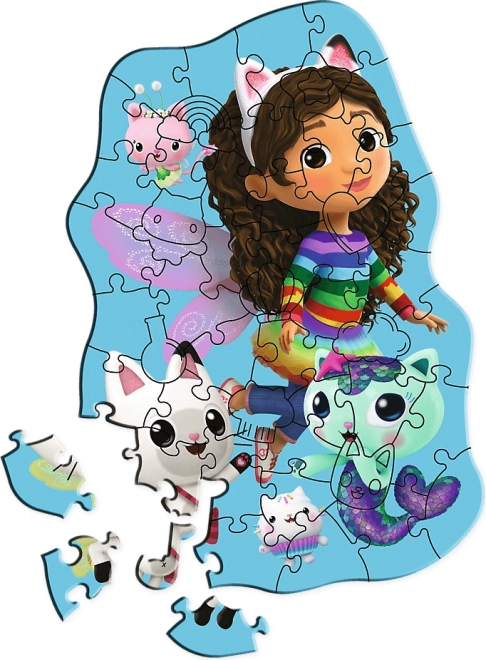 Drewniane Puzzle Gabynin Magiczny Domek 50 Części