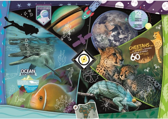 Clementoni puzzle Zwierzęta z National Geographic 104 elementy