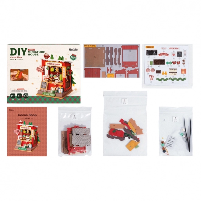 Miniaturowy domek - Stoisko z kawą