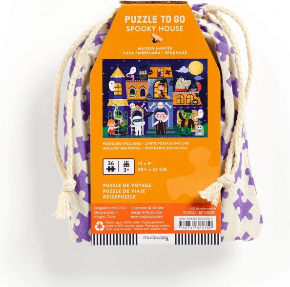 Puzzle Nawiedzony Dom od Mudpuppy w materiałowym woreczku