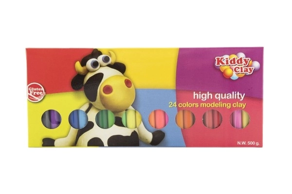 Modelina Kiddy Clay 500g – 24 kolorów