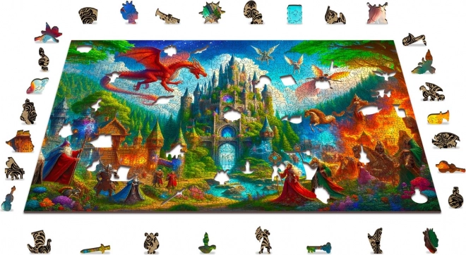 Drewniana układanka Fantasy Zamek 1010 elementów