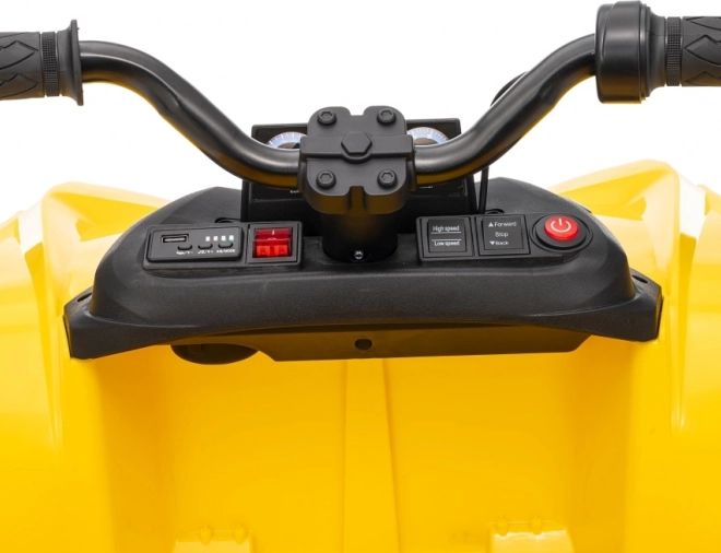 Żółty sportowy dziecięcy quad TX ATV