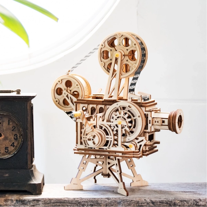 RoboTime 3D drewniane mechaniczne puzzle Filmowy projektor