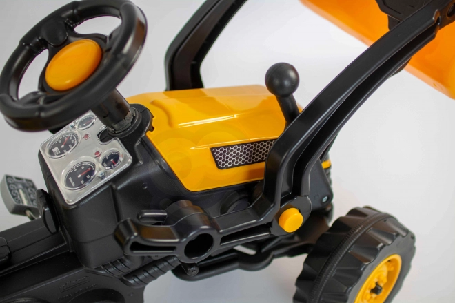 Dziecięcy traktor na pedały z przednią ładowarką