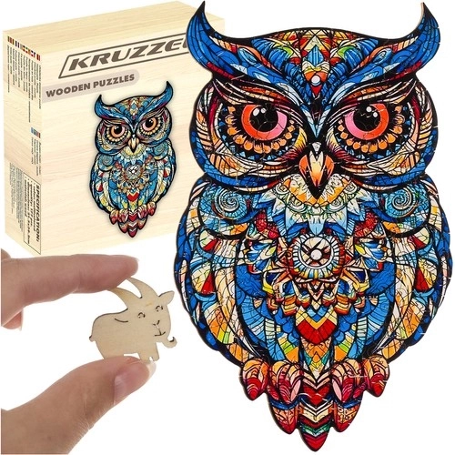 Drewniane puzzle sowa Kruzzel