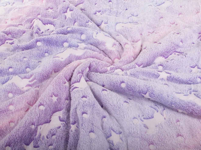 Świecący koc z kucykami 150x200 cm