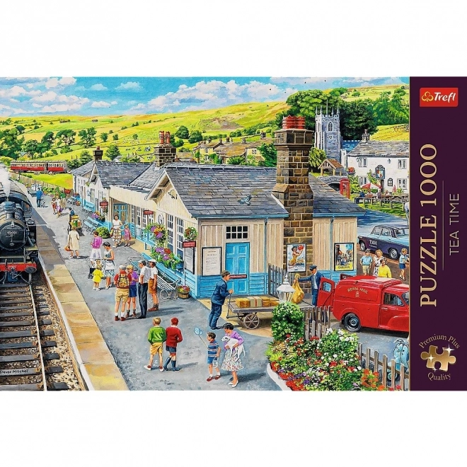 TREFL Puzzle Premium Plus Tea Time: Stacja kolejowa 1000 elementów