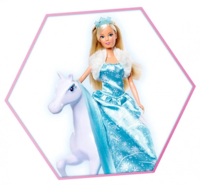 Lalka Steffi z koniem Snow Dream