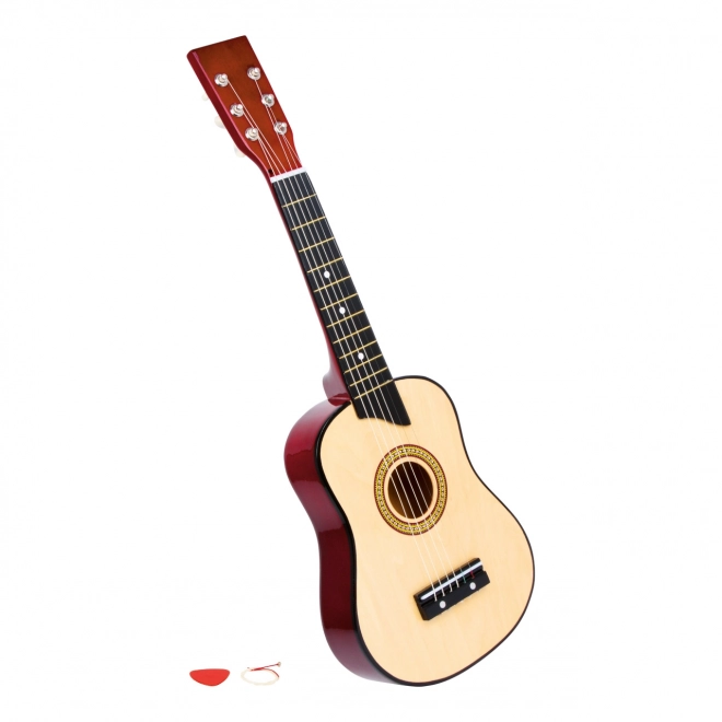 Mała Stopa Dziecięca zabawka drewniana gitara naturalna