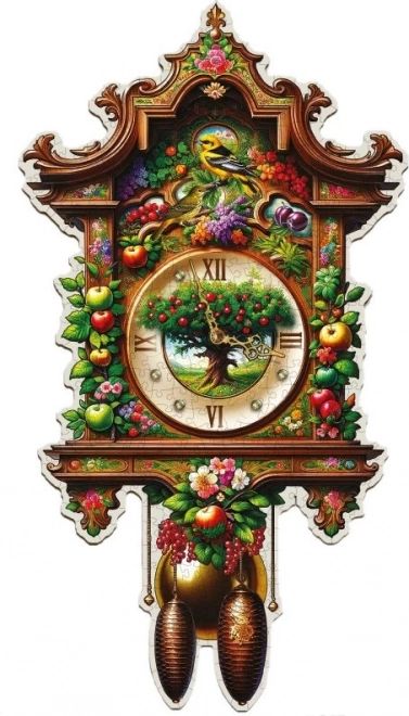 Drewniane puzzle Zegar z kukułką