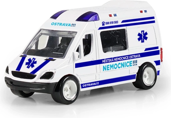 Metalowy samochodzik karetka Ostrava 7 cm