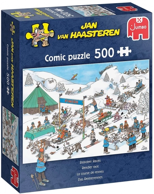 Puzzle Wyścigi reniferów 500 elementów od Jana van Haasterena