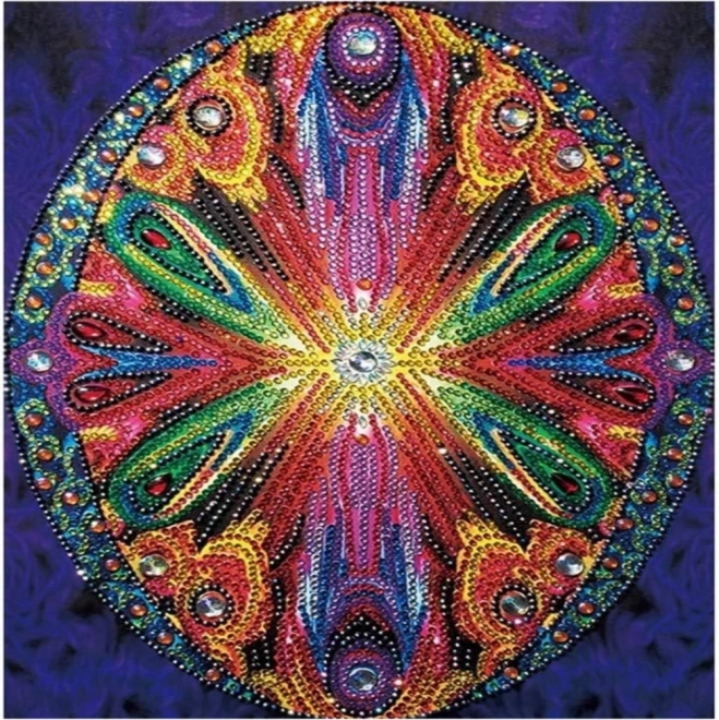 Diamentowe malowanie 7D mandalowy krąg 30 × 30 cm