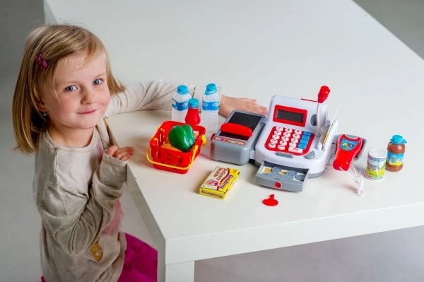 Cyfrowa kasa fiskalna z dodatkami i efektami dźwiękowymi i świetlnymi - 30 cm