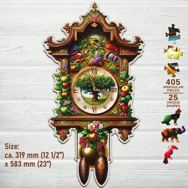 Drewniane puzzle Zegar z kukułką