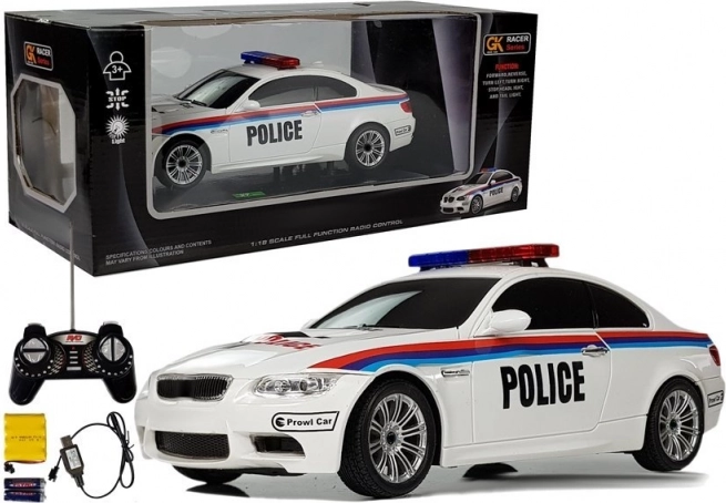 Zdalnie sterowany policyjny samochód 1:18 R/C