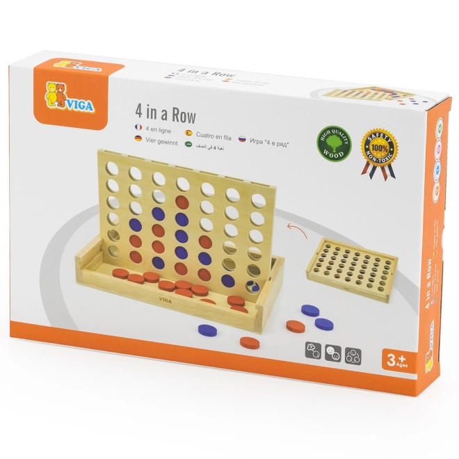 Viga drewniana logiczna gra 4 w rzędzie