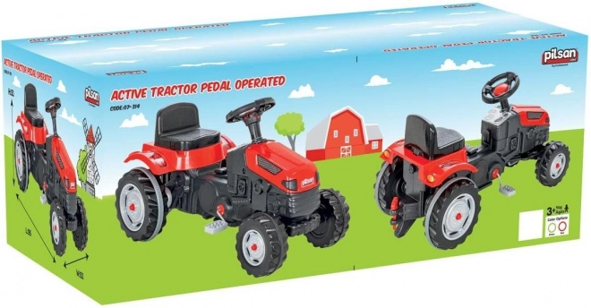 Traktor na pedały czerwony