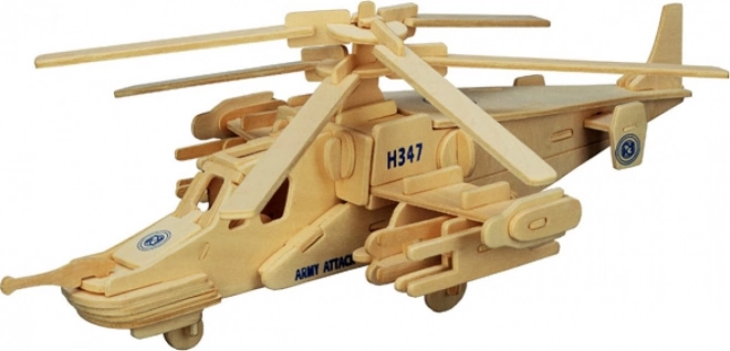 Drewniane puzzle 3D helikopter