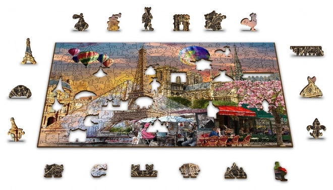 Drewniane puzzle Wiosna w Paryżu