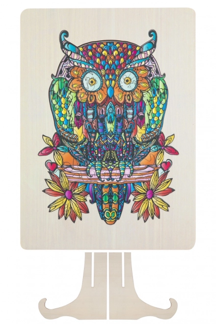Konturowe puzzle sowa
