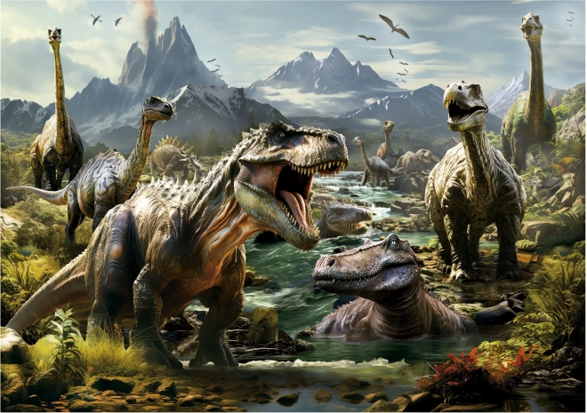 Educa Puzzle Wściekłe Dinozaury 1000 Elementów
