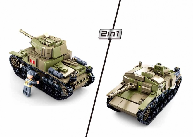 Sluban Army M38-B0711 Średni włoski czołg 2w1