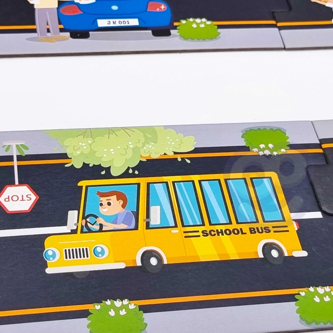 Woopie Green miejskie puzzle dla dzieci - Autodrom