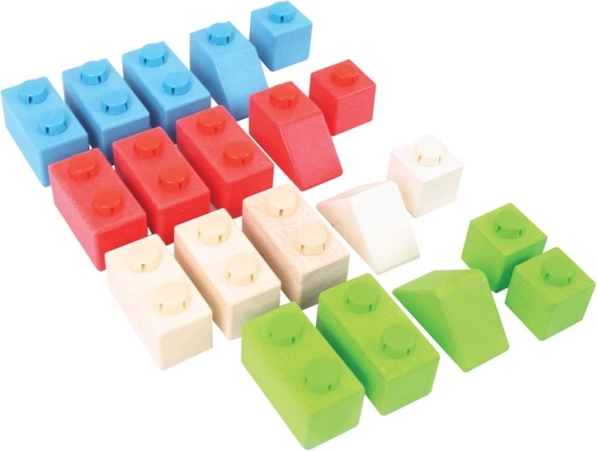 Bigjigs Baby Drewniane Klocki Primary Set