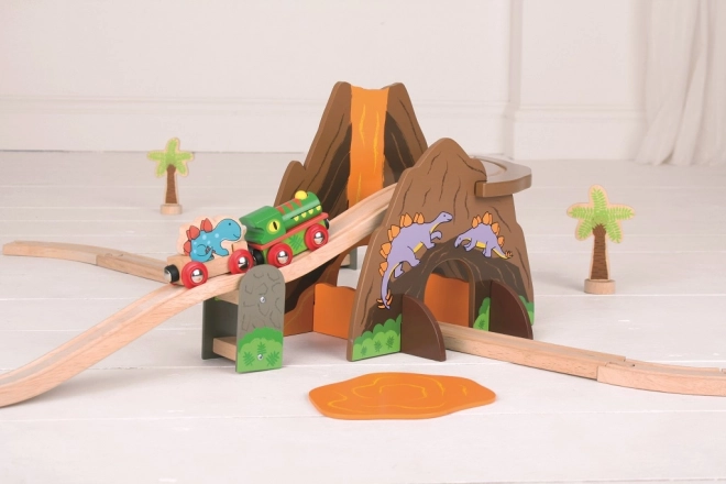 Bigjigs Rail Drewniana kolejka dinozaury