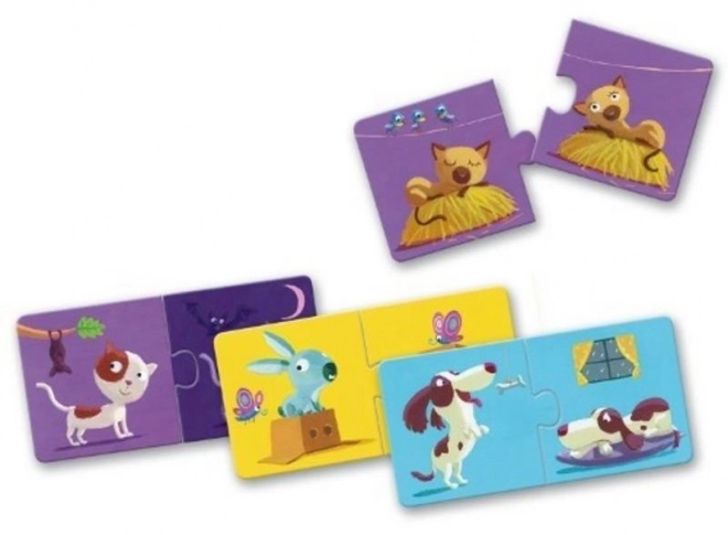 DJECO Puzzle Przeciwieństwa 12x2 sztuk