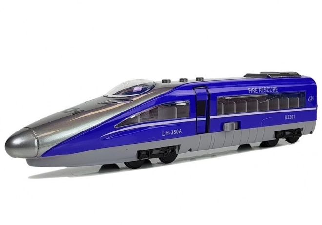 Pociąg Pendolino z napinaczem niebieski z dźwiękiem i światłami