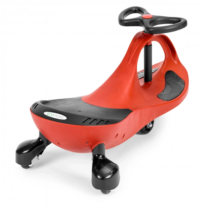 Jeździk z LED kółkami czerwony ECOTOYS