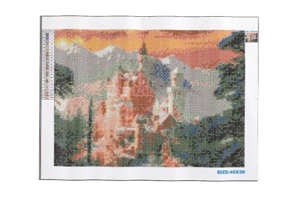 Zestaw do malowania diamentowego - Neuschwanstein w zimie