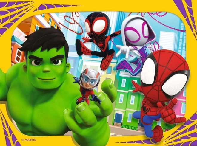 Puzzle RAVENSBURGER Spidey i jego niesamowici przyjaciele 4w1