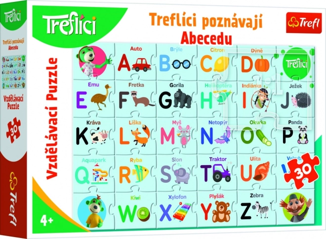 Puzzle edukacyjne 30 - Trefliki poznają alfabet
