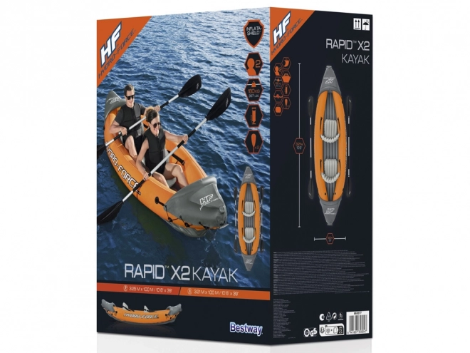 Dmuchany kajak dla dwóch osób Lite Rapid X2 Bestway