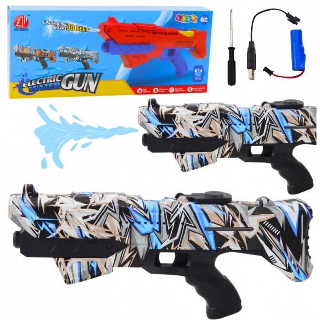 Elektryczny Pistolet Wodny Graffiti Niebieski