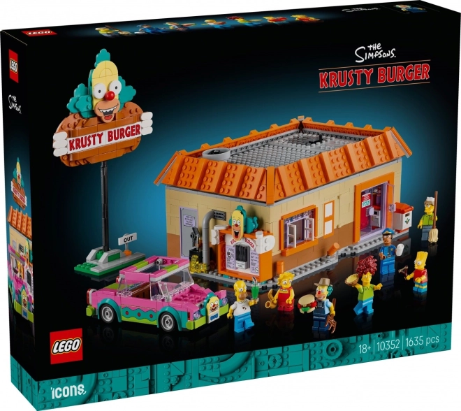 icons 10352 the simpsons: krusty burger zestaw konstrukcyjny dla dorosłych