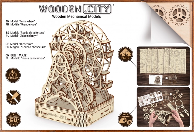 Drewniany model diabelskiego młyna WOODEN CITY