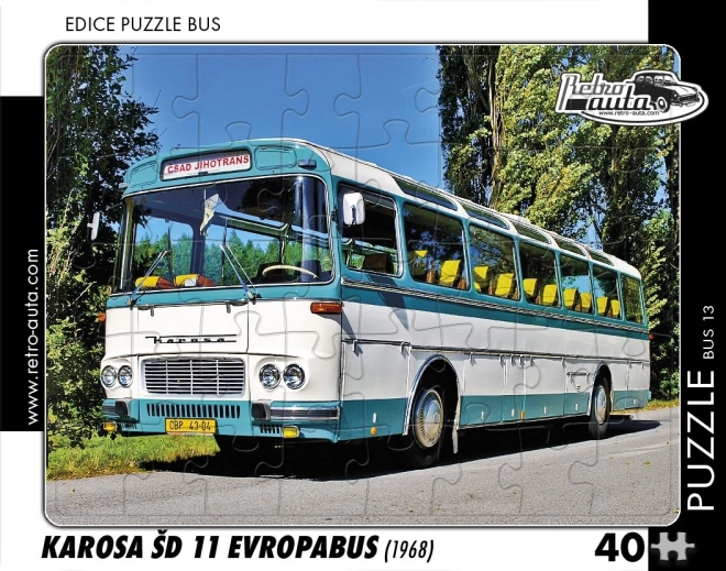 Retro auta puzzle bus Karosa ŠD 11 Evropabus 1968