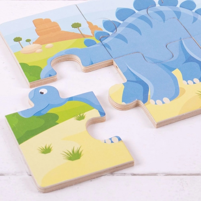 Bigjigs Toys Układanka 3w1 dinozaury