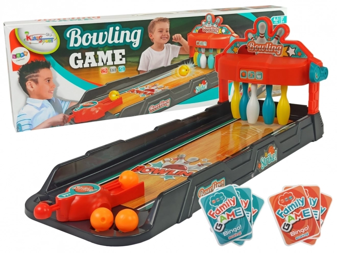 Mini kręgle Gra Arcade Wyrzutnia Kart Torowych