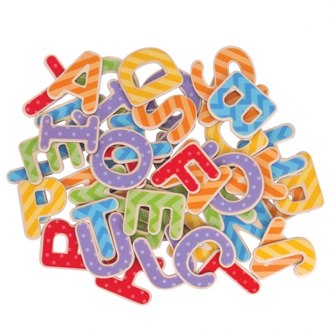 Bigjigs Toys Magnetyczna kolorowa abeceda (duże litery)