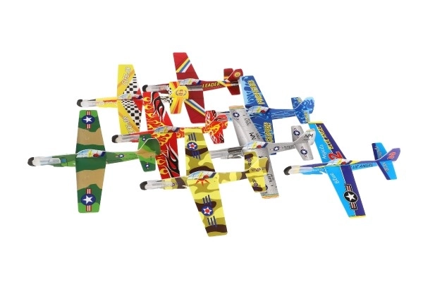 Samolot rzutka piankowy 18cm mix rodzajów w woreczku