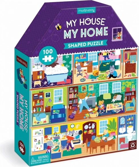 Mój Dom Mój Dom - puzzle w kształcie domu 100 elementów