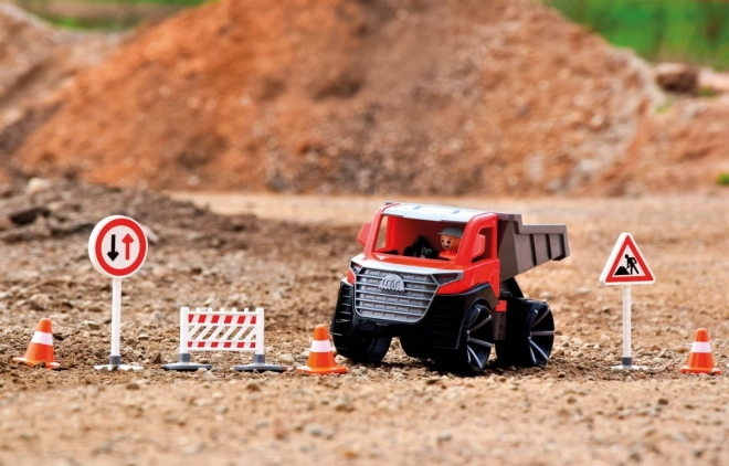 Auto Truxx 2 ciężarówka wywrotka plastikowa 26cm z figurką 27x15x16cm 24m+