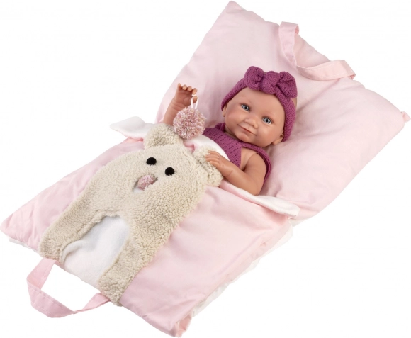 Realistyczna lalka niemowlę Llorens Dziewczynka - całowinylowe ciało, 40 cm